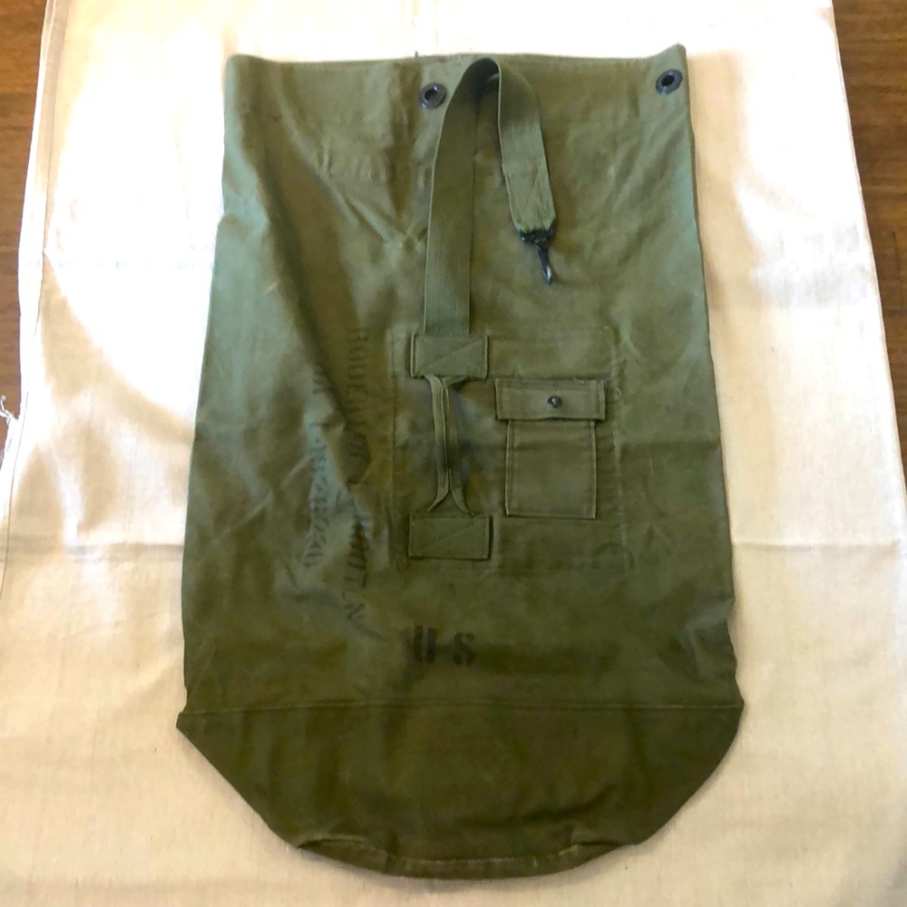 Army green US travel soldiers bag